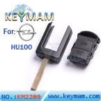 Opel 2 button remote key shell (HU100)